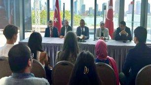 MINISTER ÖZER GOT TOGETHER WITH TURKISH STUDENTS AND EDUCATION ATTACHES IN NEW YORK