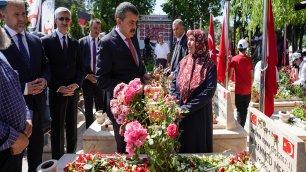 MINISTER TEKİN COMMEMORATES THE JULY 15 MARTYRS AT THEIR GRAVES
