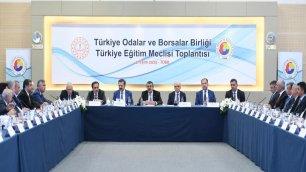 MINISTER TEKİN ATTENDS THE TURKISH EDUCATION COUNCIL MEETING OF THE UNION OF CHAMBERS AND COMMODITY EXCHANGES OF TÜRKIYE (TOBB)